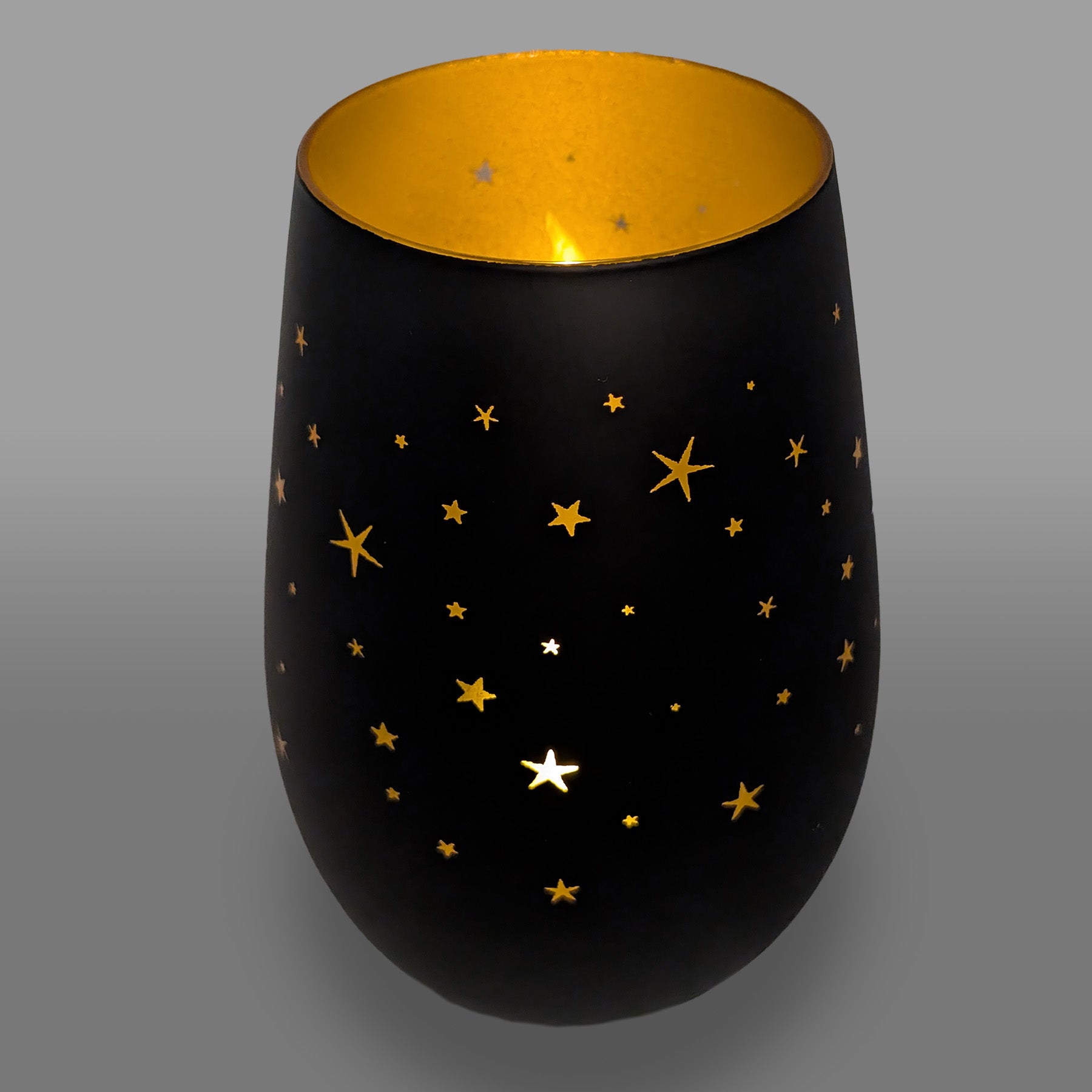 Windlichtglas Sterne