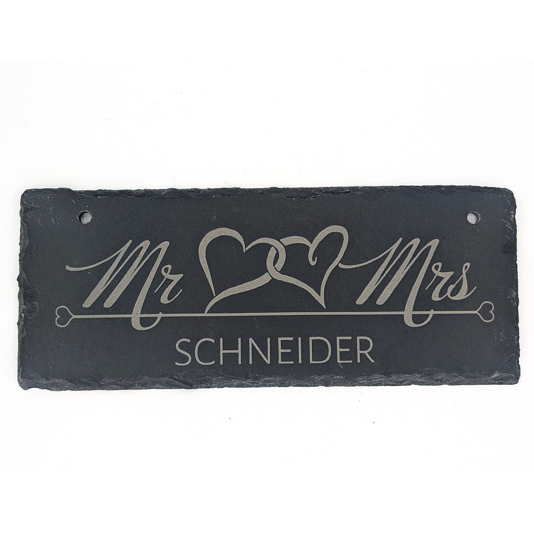 Schiefertafel Mr & Mrs